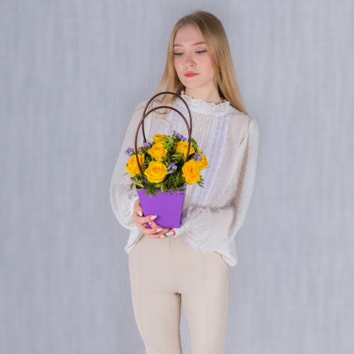 х Сумочка букет с розами на 1 сентября арт. 38183-Ж