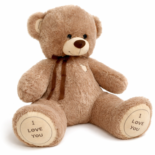 Мишка с бантом 85-90 см. арт.12193 бежевый