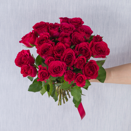 Букет из 25 Роз Кения Розовый микс арт. 7313-Р