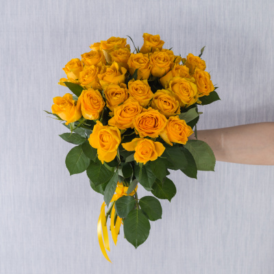 Букет из 25 Роз Кения Желтые 7313-Ж