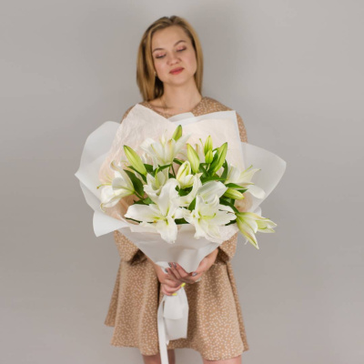 Букет из белых лилий 50441