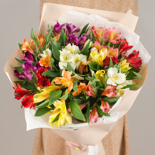Букет из цветных альстромерий арт. 50406